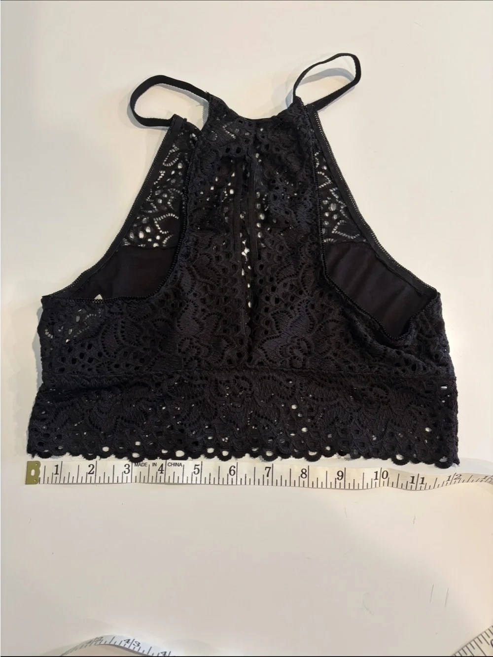 Black Lace Halter Bralette